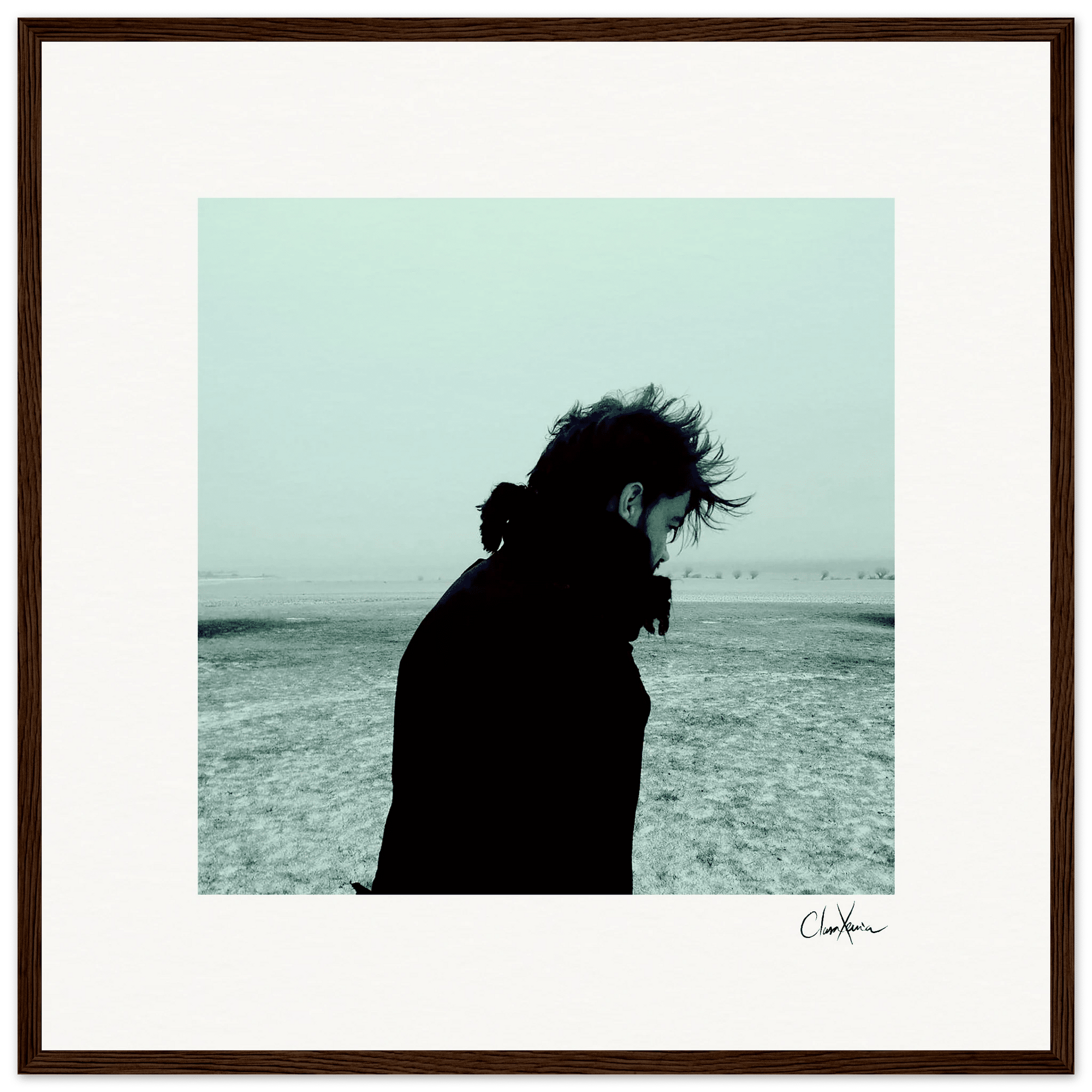 Misty Mind Framed print 50x50 cm / 20x20″ Dark wood frame 65