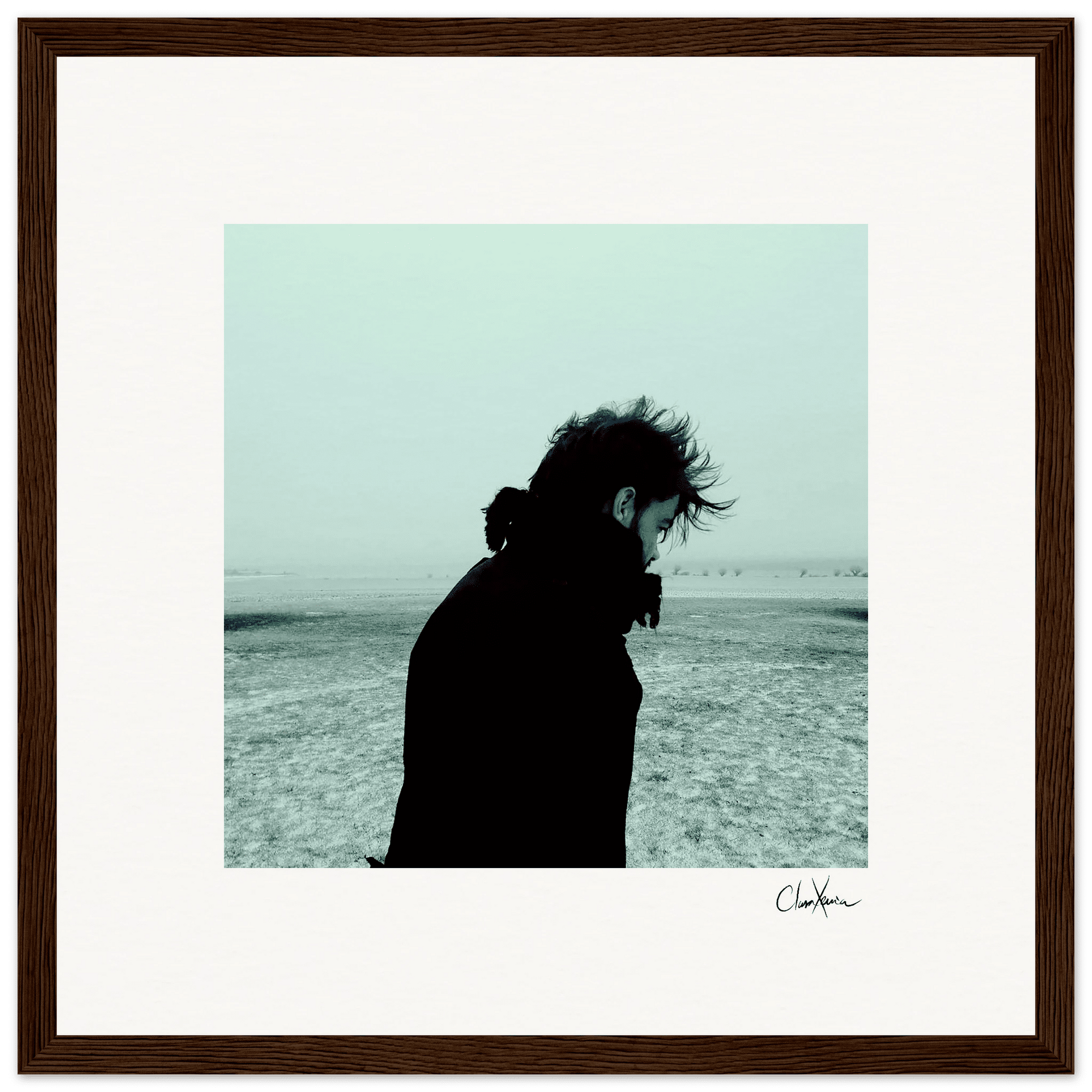 Misty Mind Framed print 60x80 cm / 24x32″ Dark wood frame 61