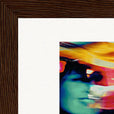 Moving Smiles Framed print 15x20 cm / 6x8″ Dark wood frame corner detail