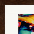 Moving Smiles Framed print 21x29.7 cm / 8x12" Dark wood frame corner detail