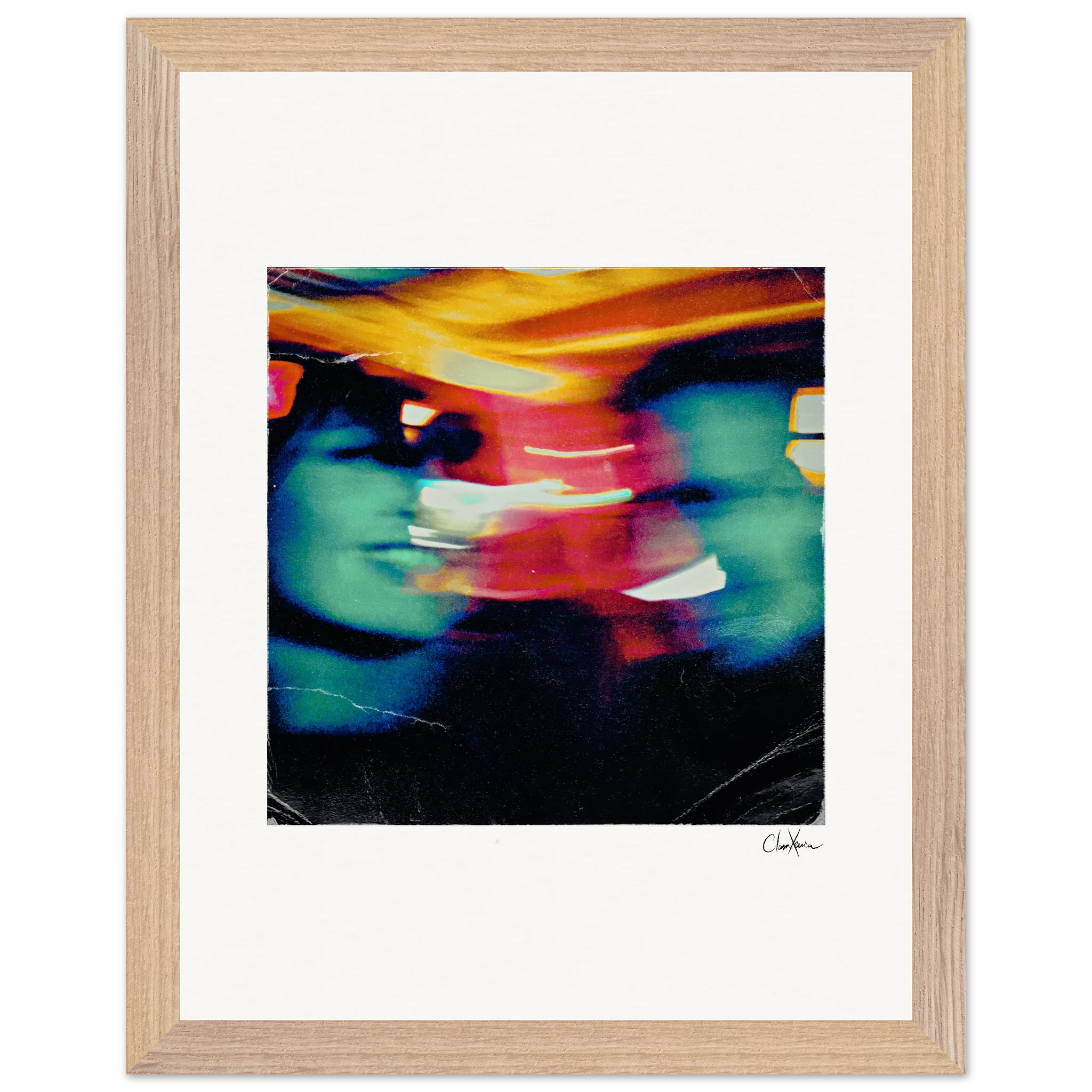 Moving Smiles Framed print 27x35 cm / 11x14″ Wood frame