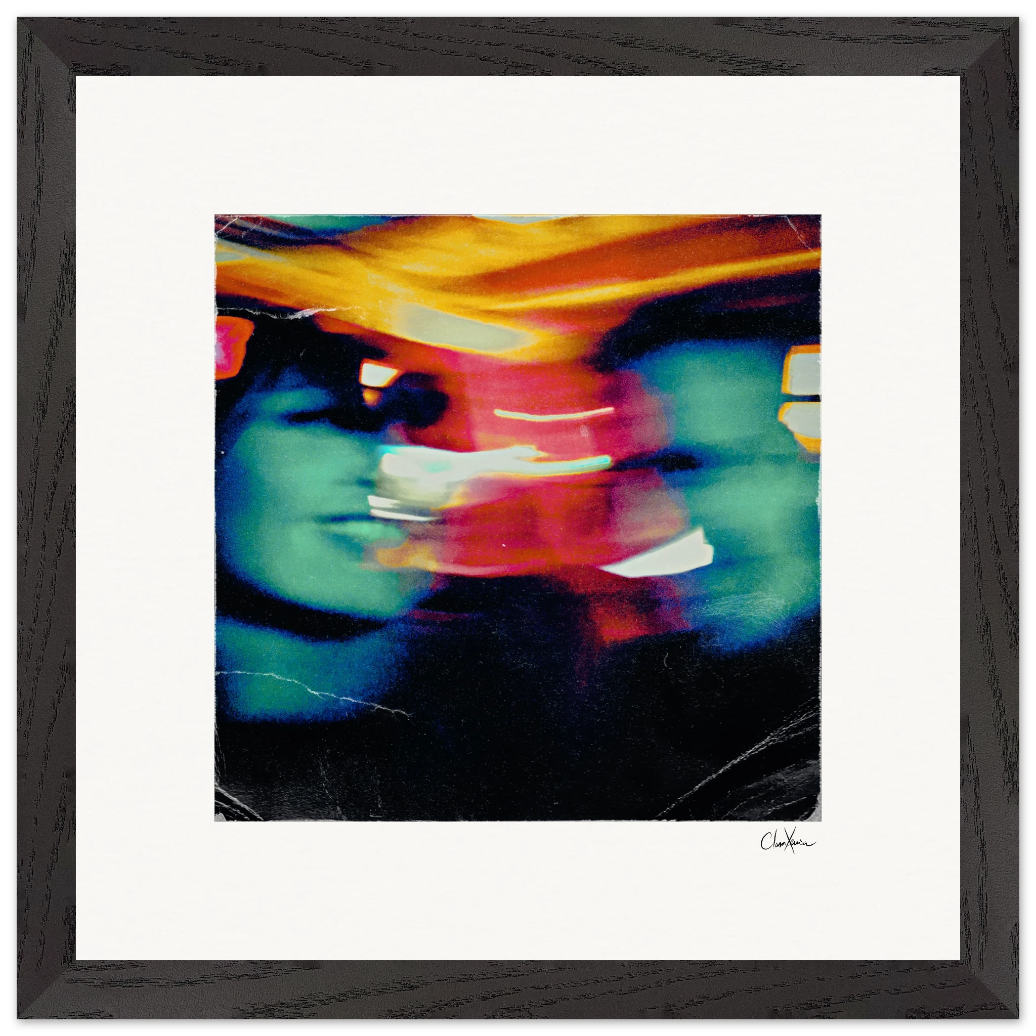 Moving Smiles Framed print 30x30 cm / 12x12″ Black frame