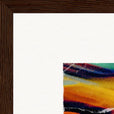 Moving Smiles Framed print 30x30 cm / 12x12″ Dark wood frame corner detail