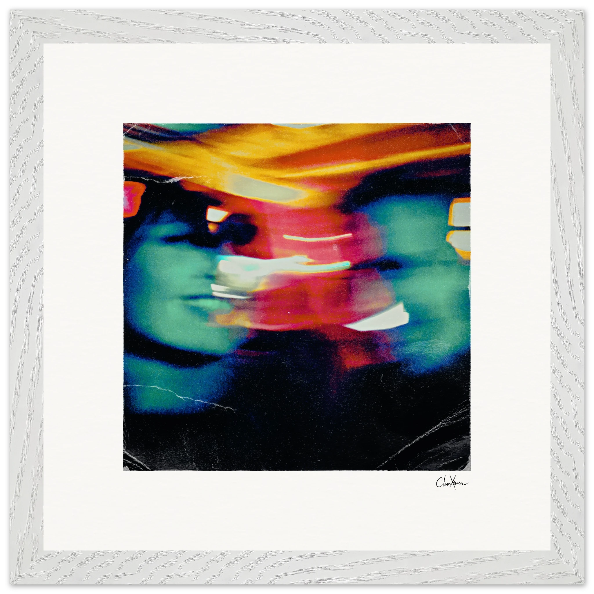 Moving Smiles Framed print 30x30 cm / 12x12″ White frame
