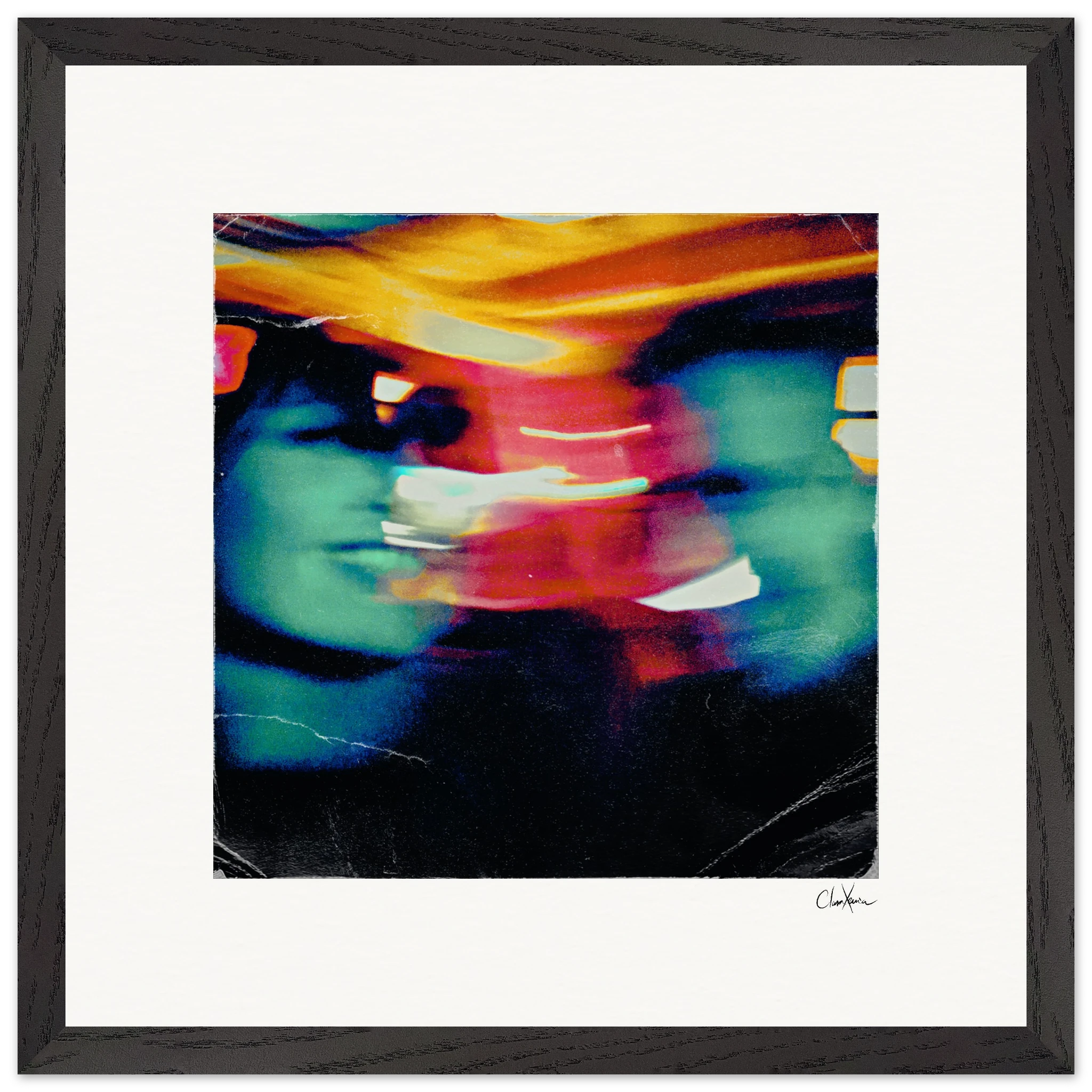 Moving Smiles Framed print 40x40 cm / 16x16″ Black frame