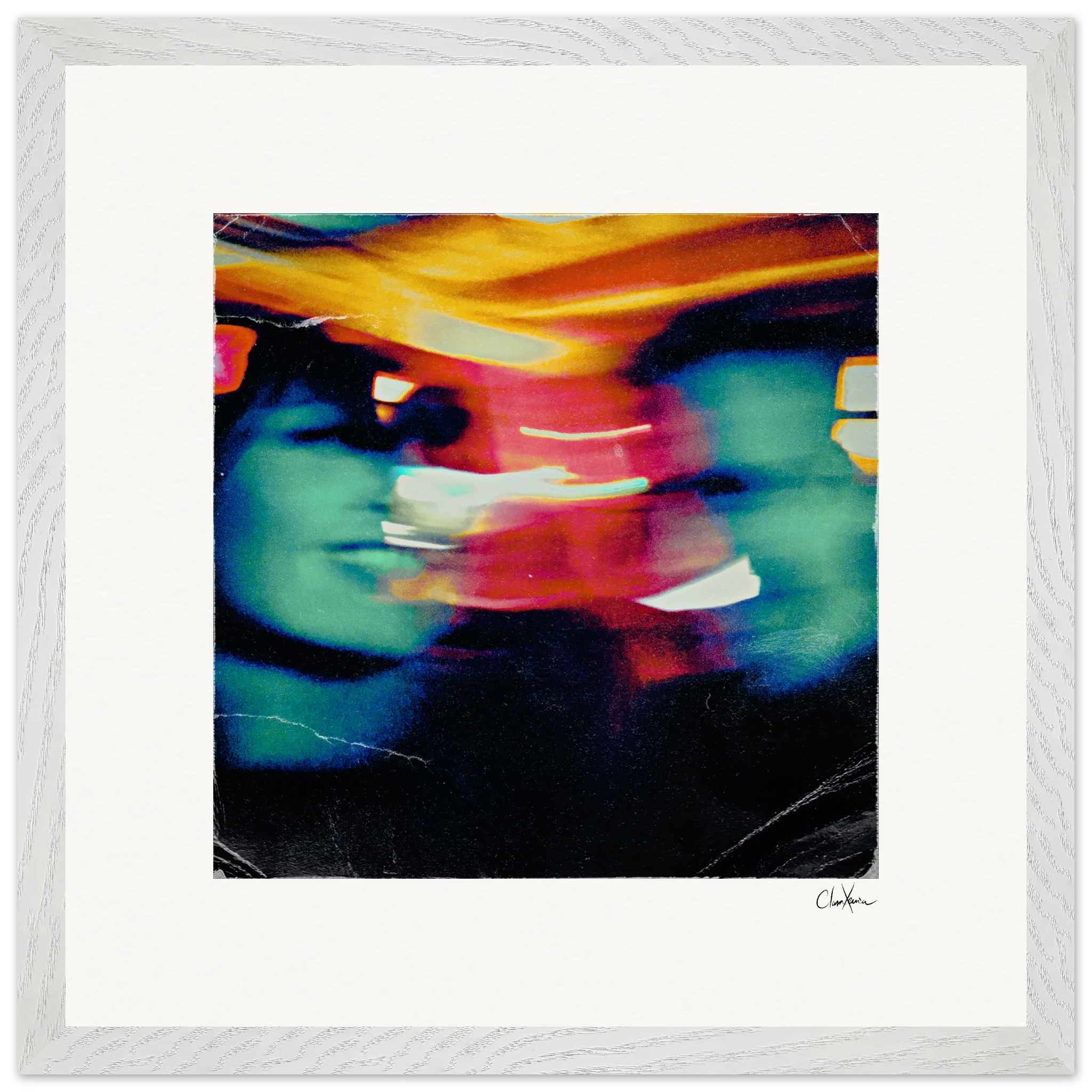 Moving Smiles Framed print 40x40 cm / 16x16″ White frame