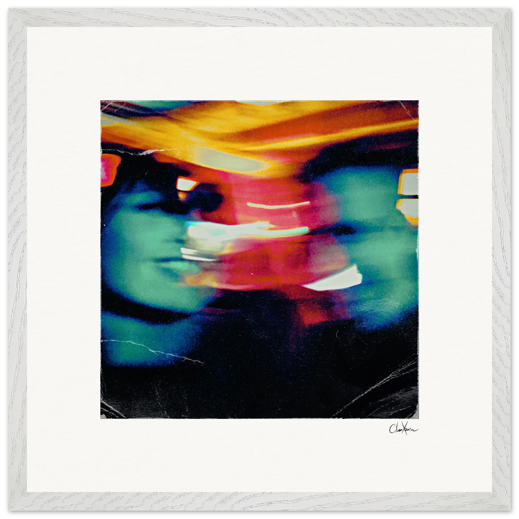 Moving Smiles Framed print 50x50 cm / 20x20″ White frame