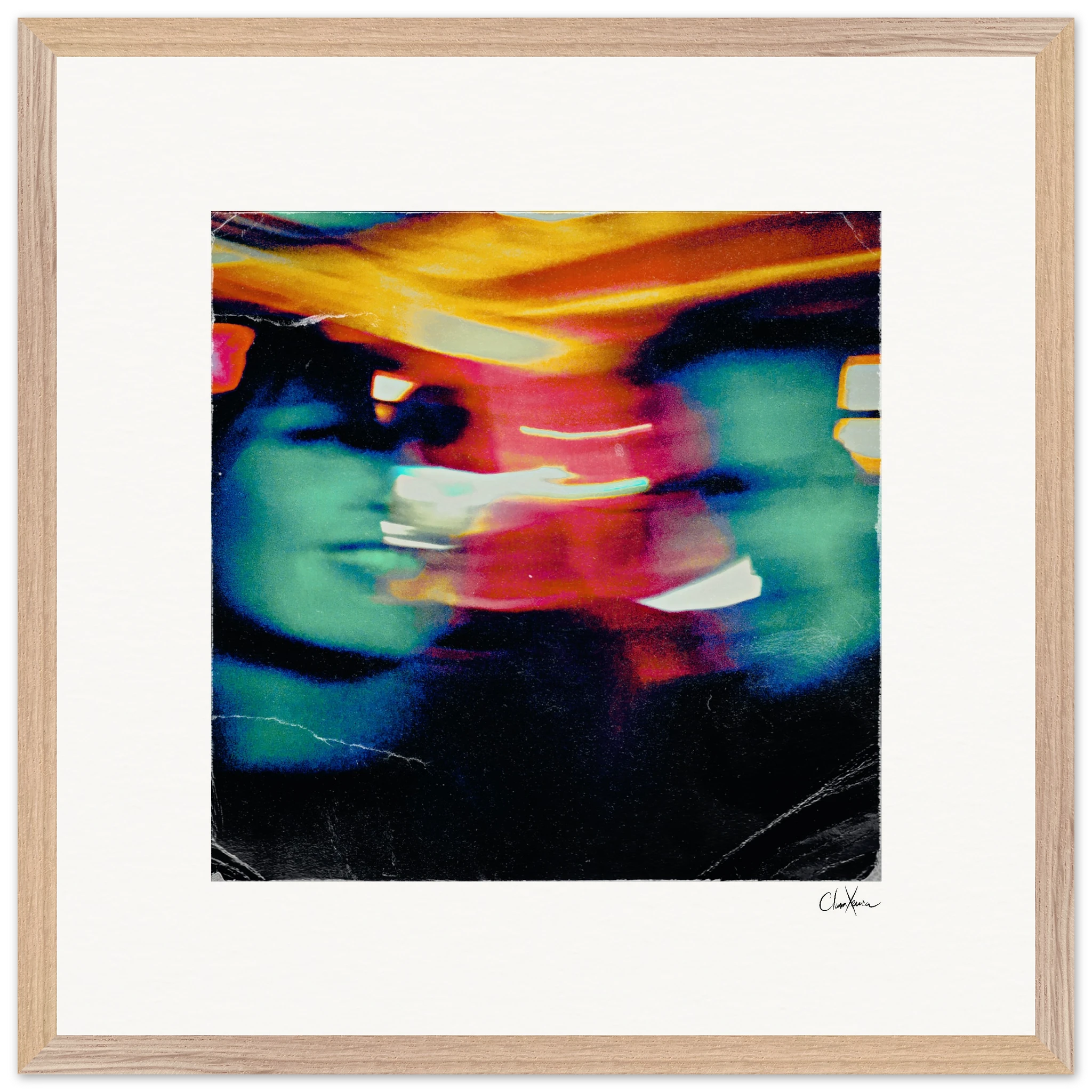 Moving Smiles Framed print 50x50 cm / 20x20″ Wood frame