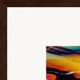 Moving Smiles Framed print 70x70 cm / 28x28″ Dark wood frame corner detail