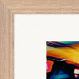 Moving Smiles Framed print 27x35 cm / 11x14″ Wood frame corner detail