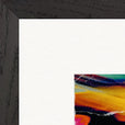 Moving Smiles Framed print 40x40 cm / 16x16″ Black frame corner detail