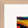 Moving Smiles Framed print 40x40 cm / 16x16″ Wood frame corner detail