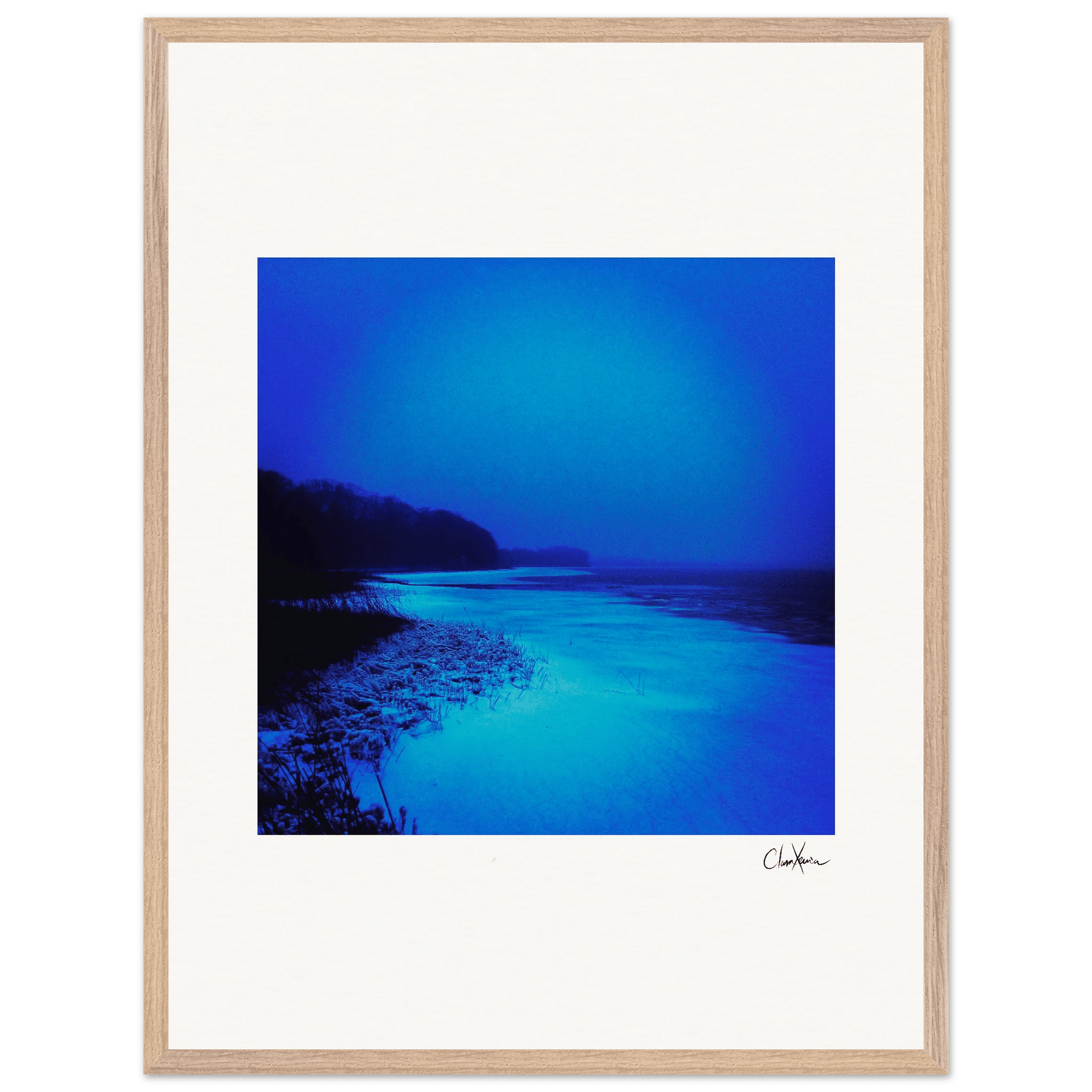 Nocturne Velvet Framed print 15x20 cm / 6x8″ White frame 1