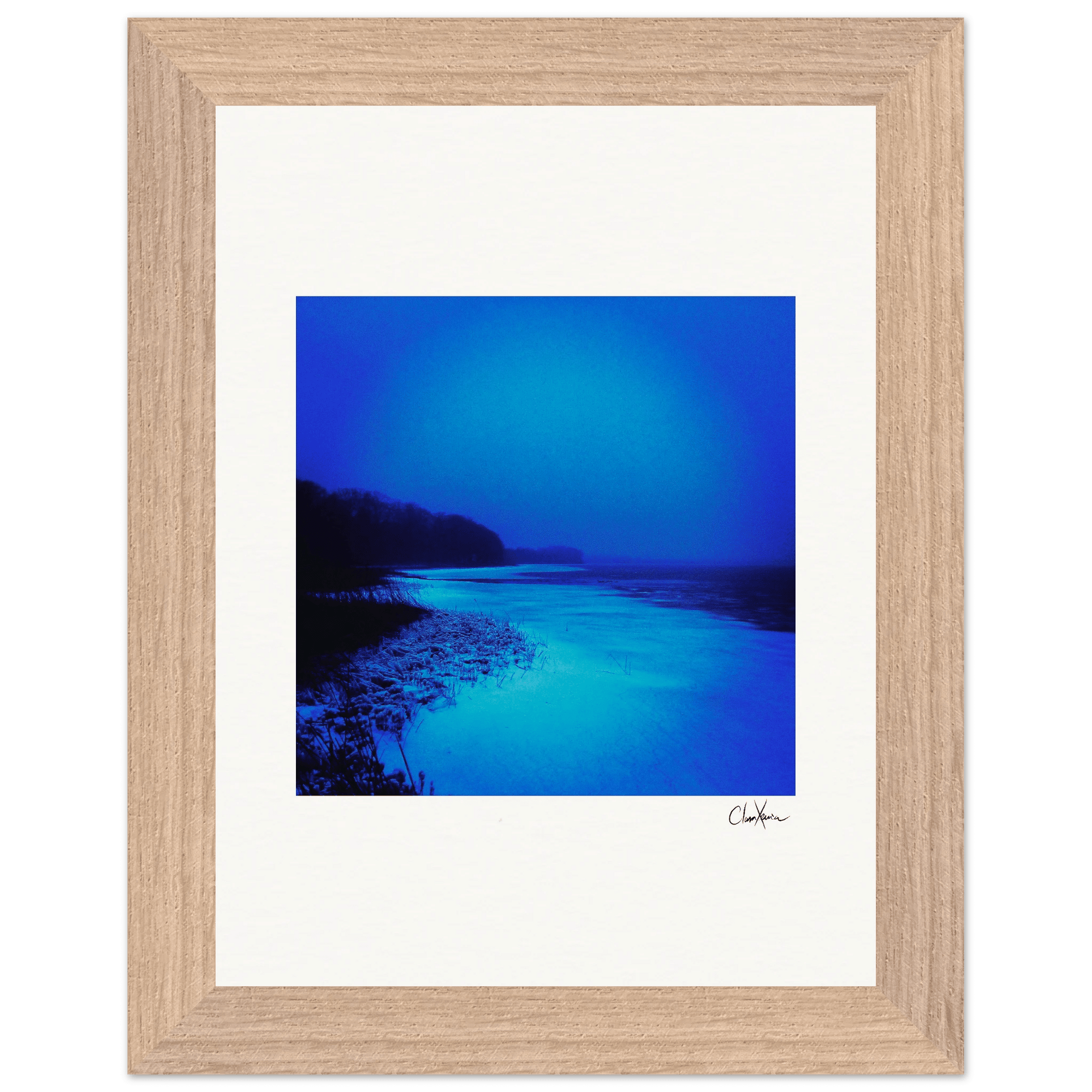 Nocturne Velvet Framed print 15x20 cm / 6x8″ Wood frame 22