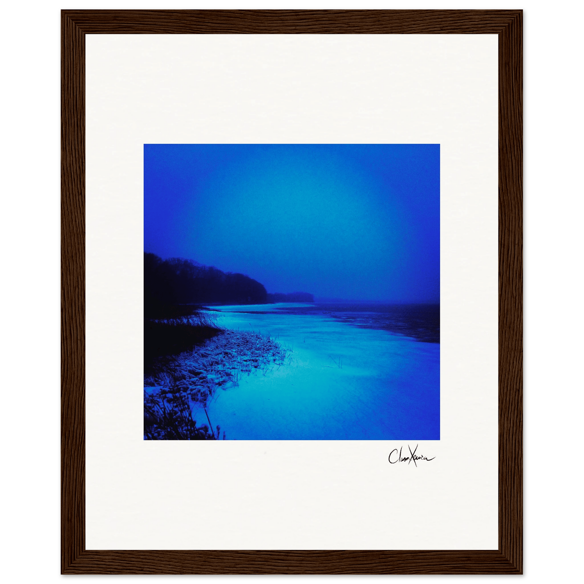 Nocturne Velvet Framed print 20x25 cm / 8x10″ Dark wood frame 28