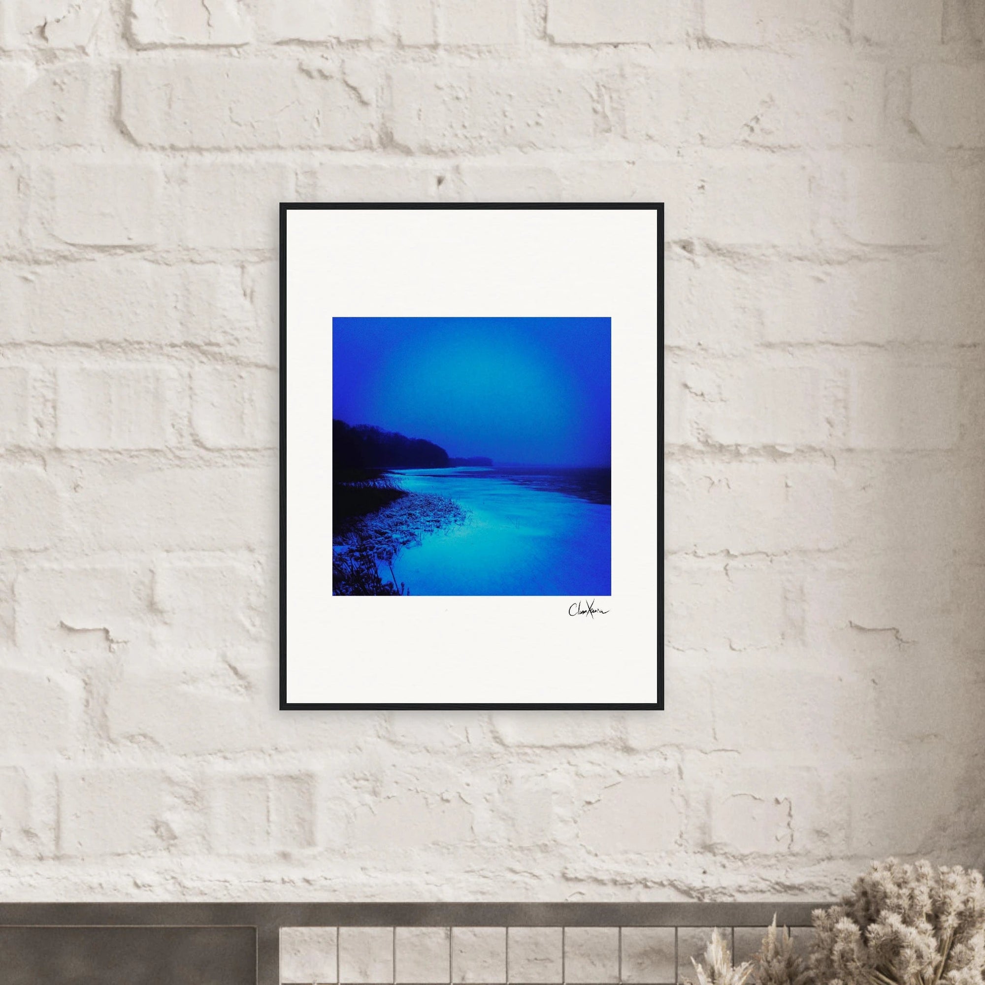 Nocturne Velvet Framed print 20x25 cm / 8x10″ White frame 2