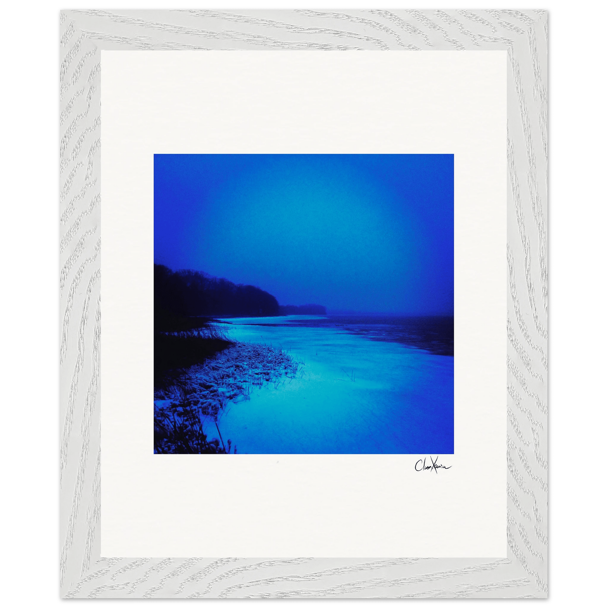 Nocturne Velvet Framed print 20x25 cm / 8x10″ White frame 12