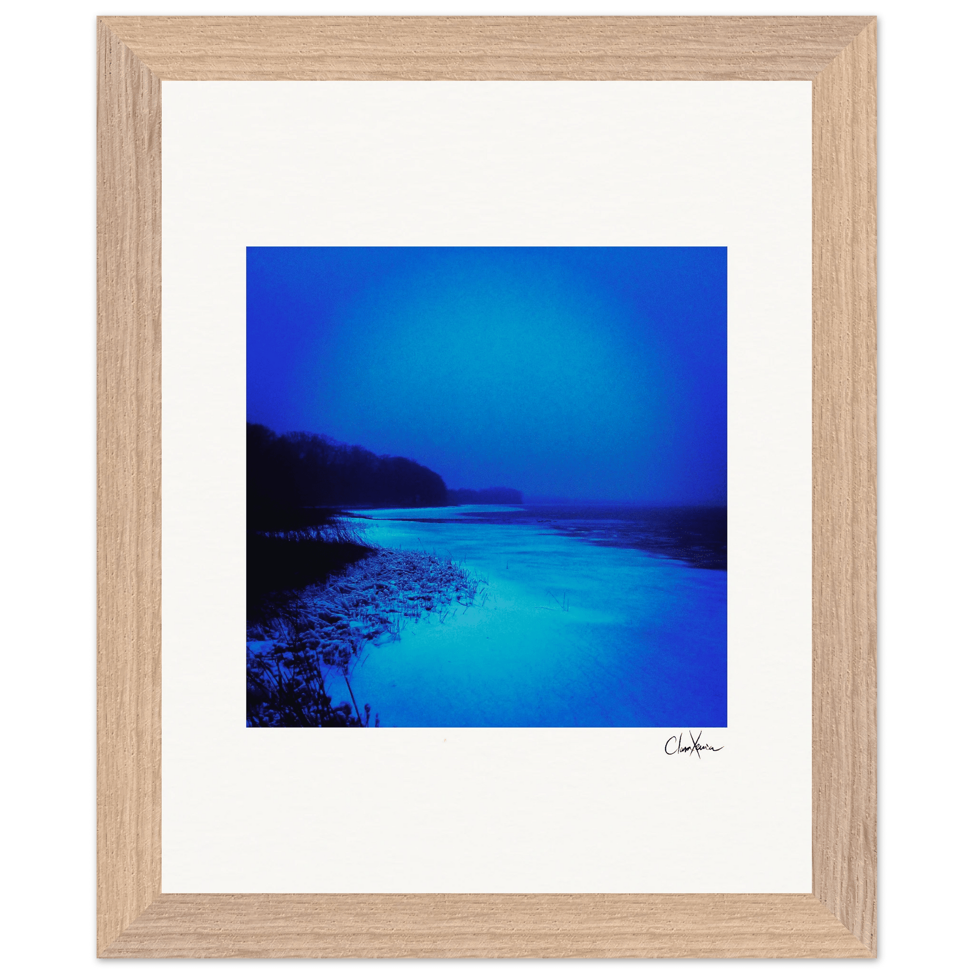 Nocturne Velvet Framed print 20x25 cm / 8x10″ Wood frame 25