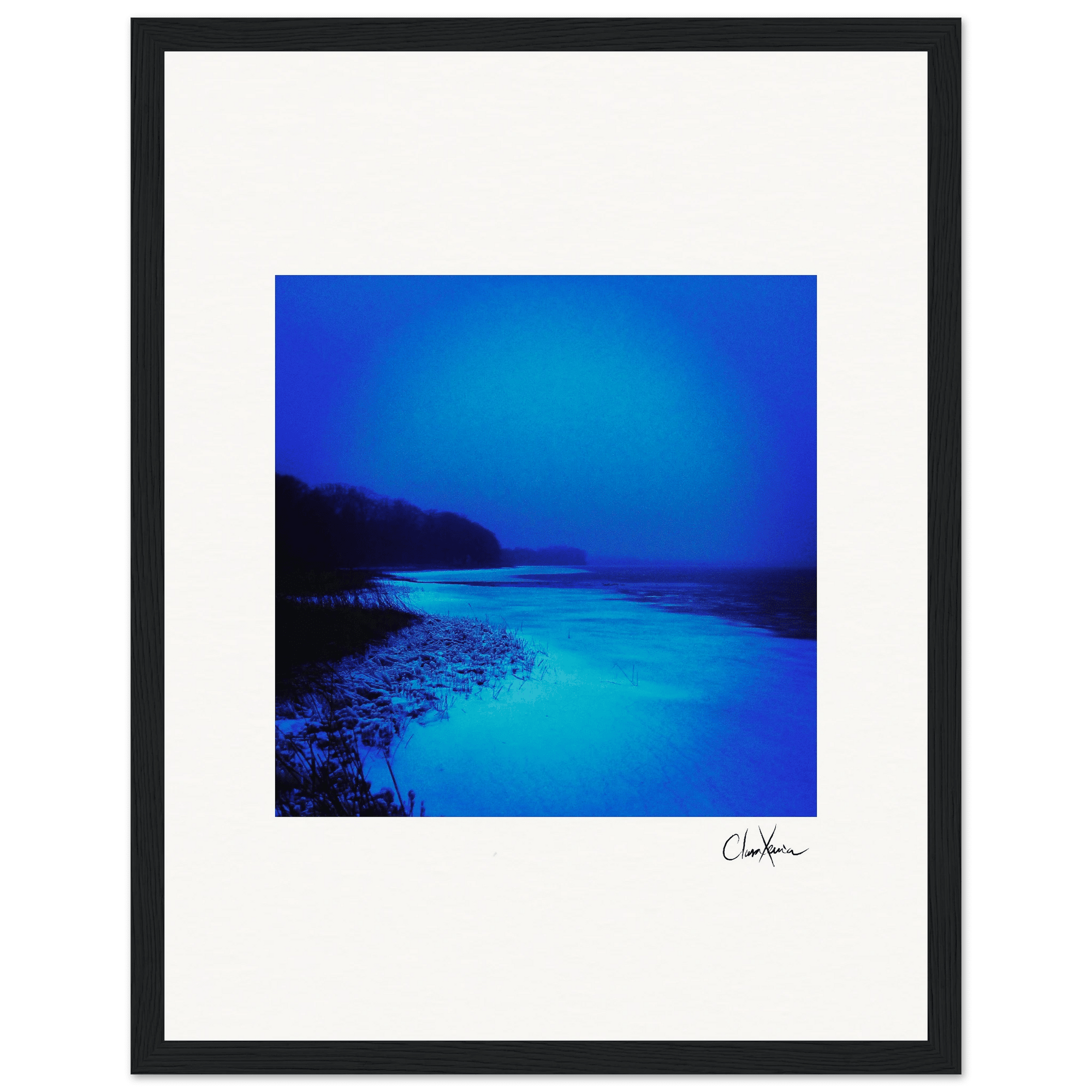 Nocturne Velvet Framed print 27x35 cm / 11x14″ Black frame 45
