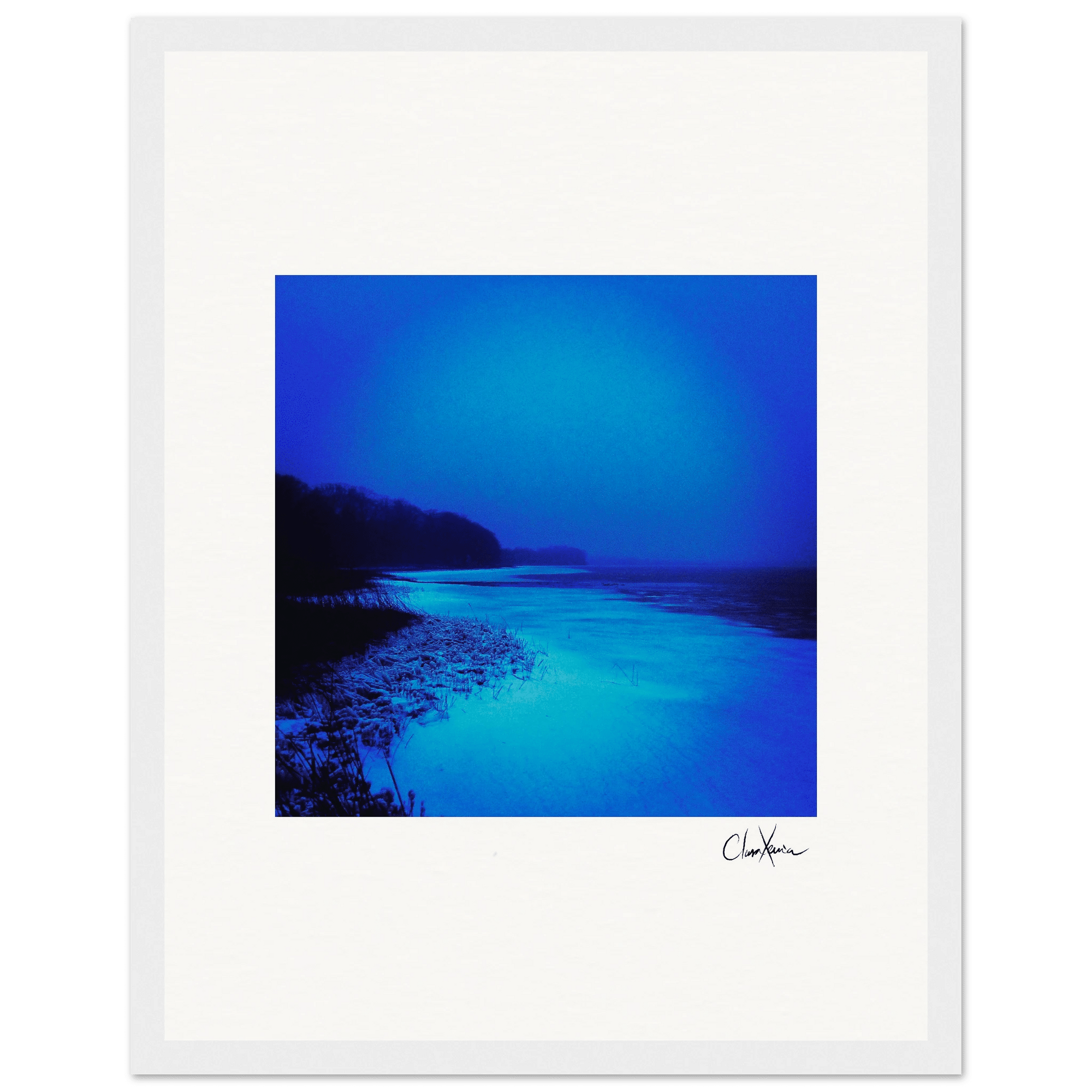 Nocturne Velvet Framed print 27x35 cm / 11x14″ White frame 13