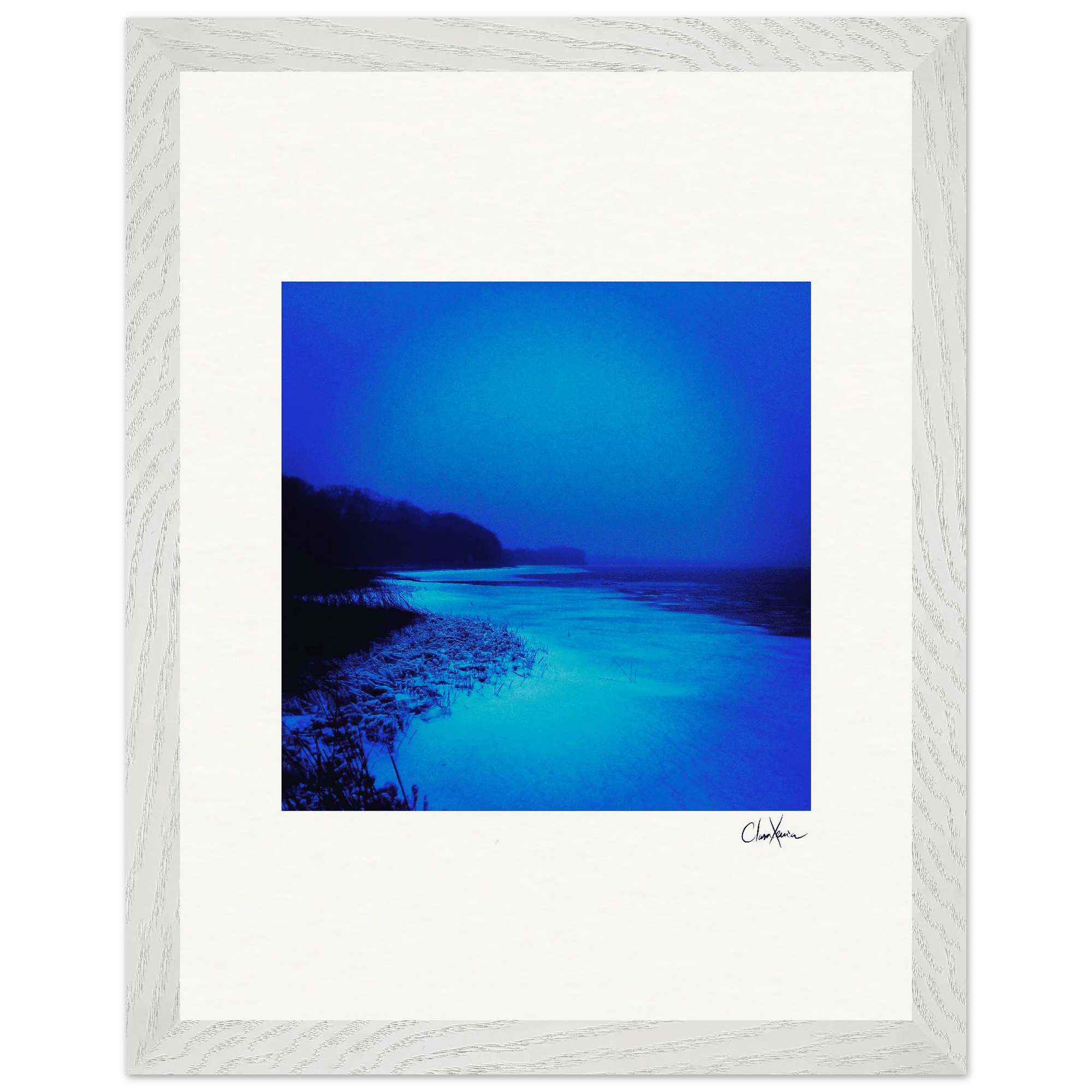 Nocturne Velvet Framed print 27x35 cm / 11x14″ White frame 10