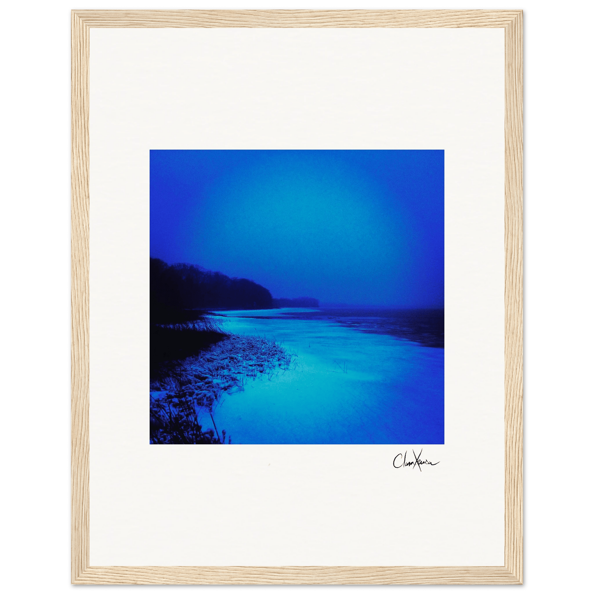 Nocturne Velvet Framed print 27x35 cm / 11x14″ Wood frame 16