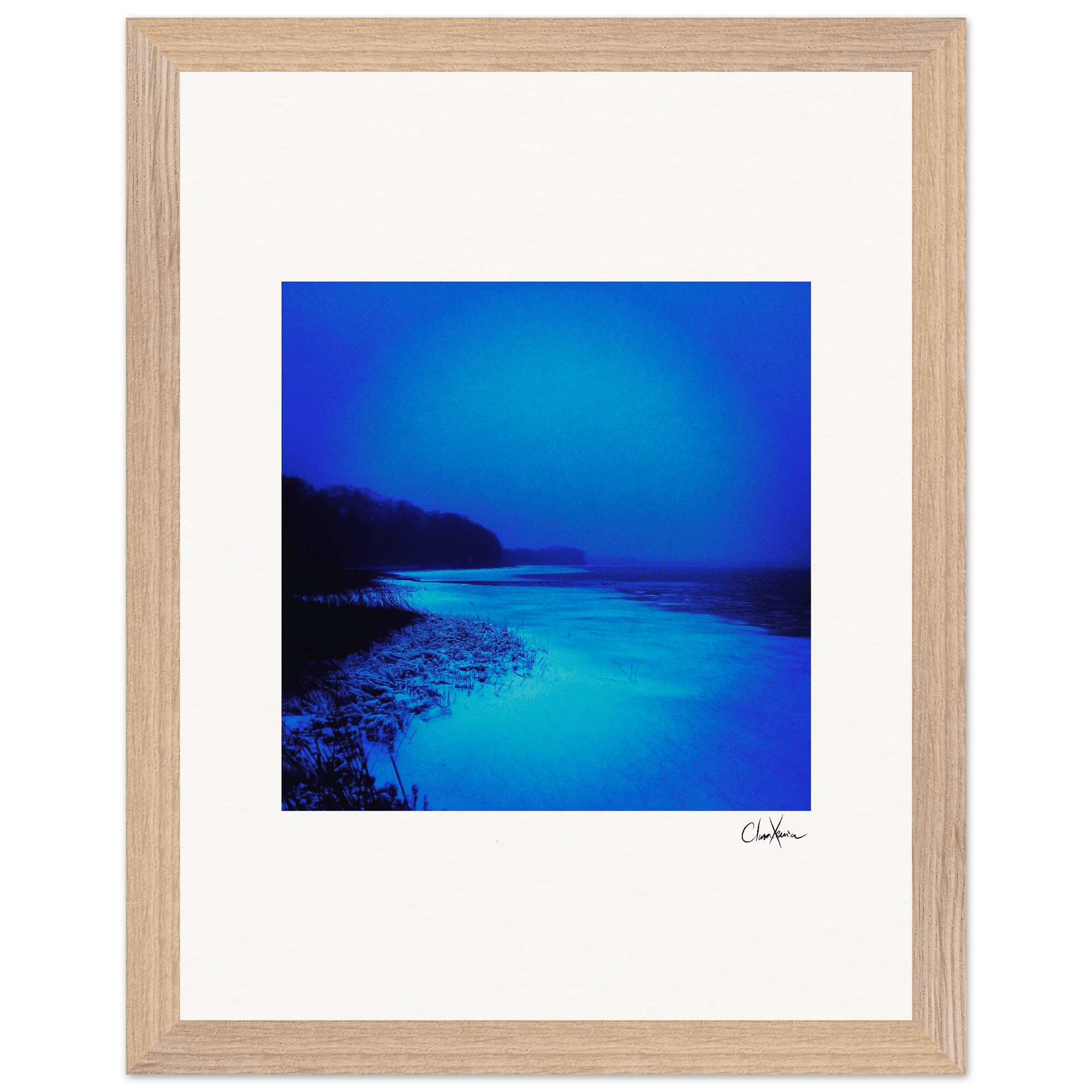 Nocturne Velvet Framed print 27x35 cm / 11x14″ Wood frame 27