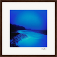 Nocturne Velvet Framed print 30x30 cm / 12x12″ Dark wood frame 26