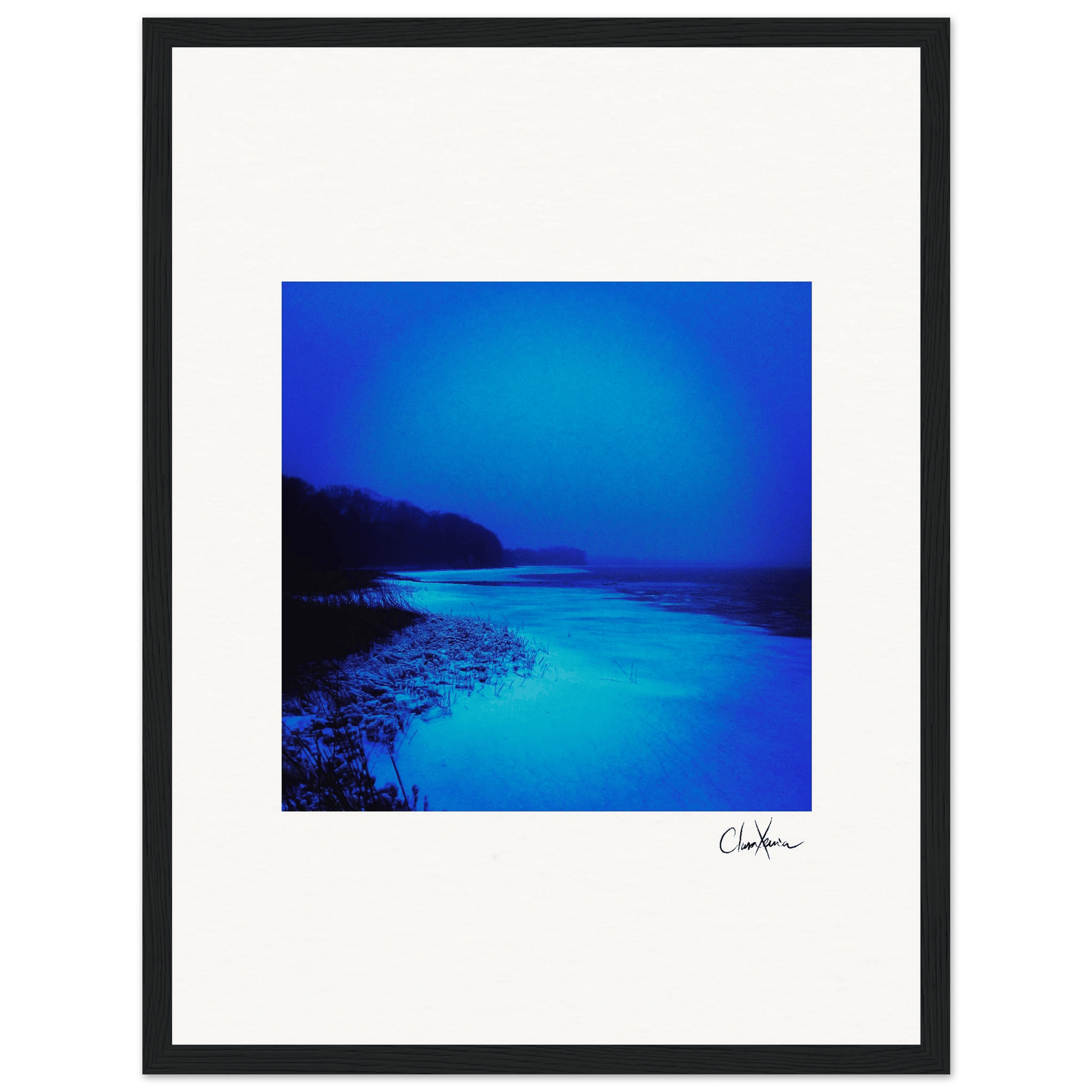 Nocturne Velvet Framed print 30x40 cm / 12x16″ Black frame 39