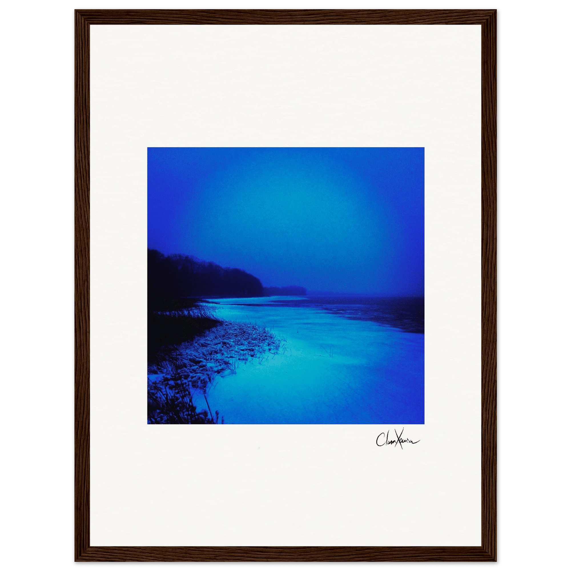 Nocturne Velvet Framed print 30x40 cm / 12x16″ Dark wood frame 27