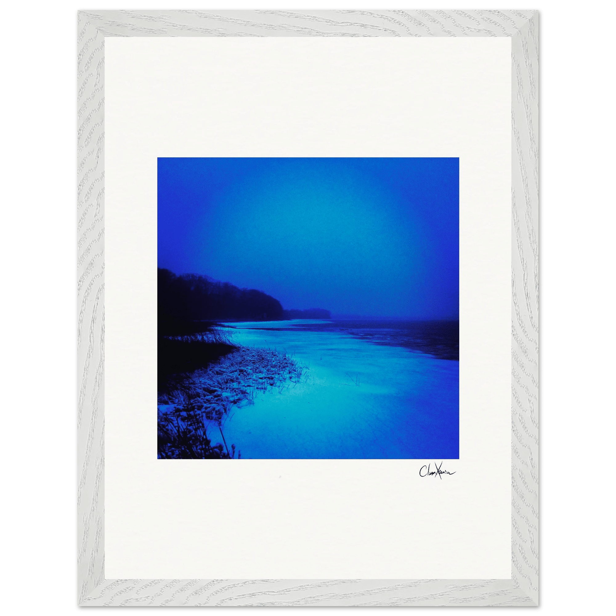 Nocturne Velvet Framed print 30x40 cm / 12x16″ White frame 13