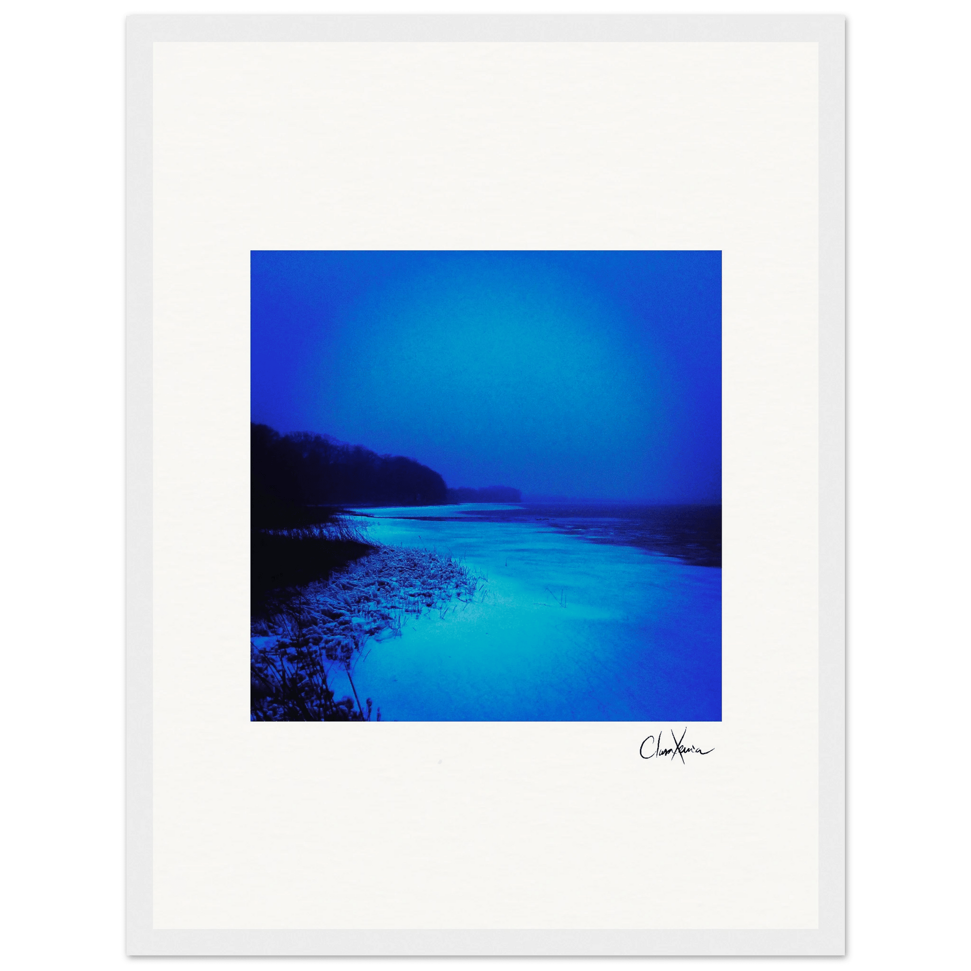 Nocturne Velvet Framed print 30x40 cm / 12x16″ White frame 6