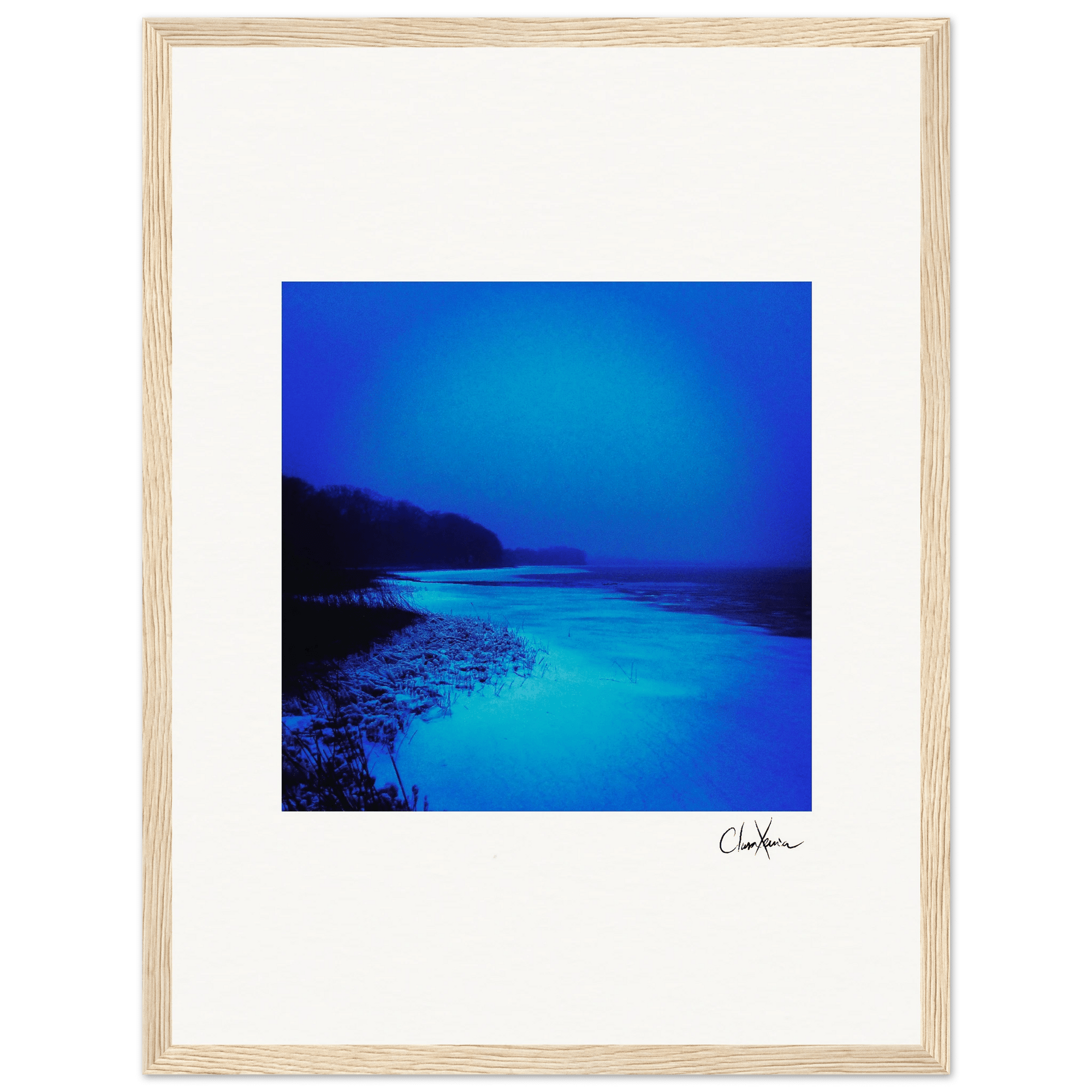 Nocturne Velvet Framed print 30x40 cm / 12x16″ Wood frame 22