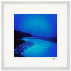 Nocturne Velvet Framed print 40x40 cm / 16x16″ White frame 17