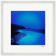 Nocturne Velvet Framed print 40x40 cm / 16x16″ White frame 17