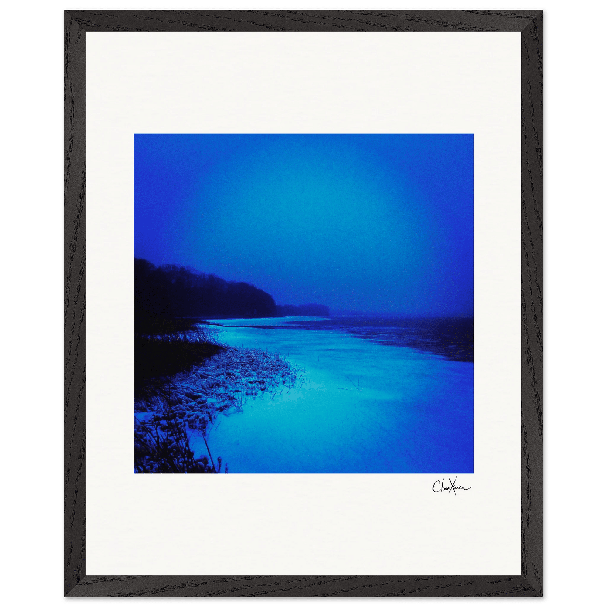 Nocturne Velvet Framed print 40x50 cm / 16x20″ Black frame 37