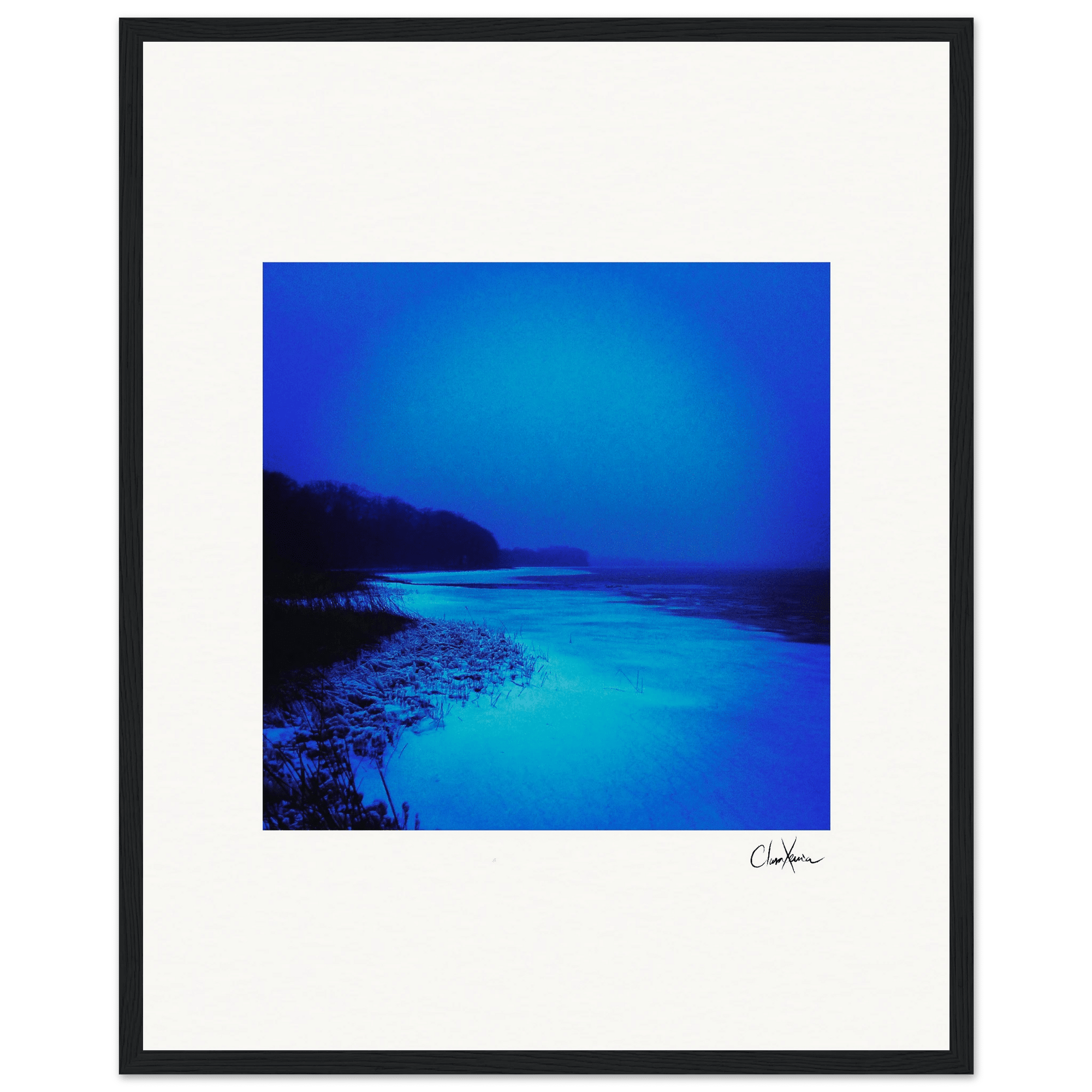 Nocturne Velvet Framed print 40x50 cm / 16x20″ Black frame 40