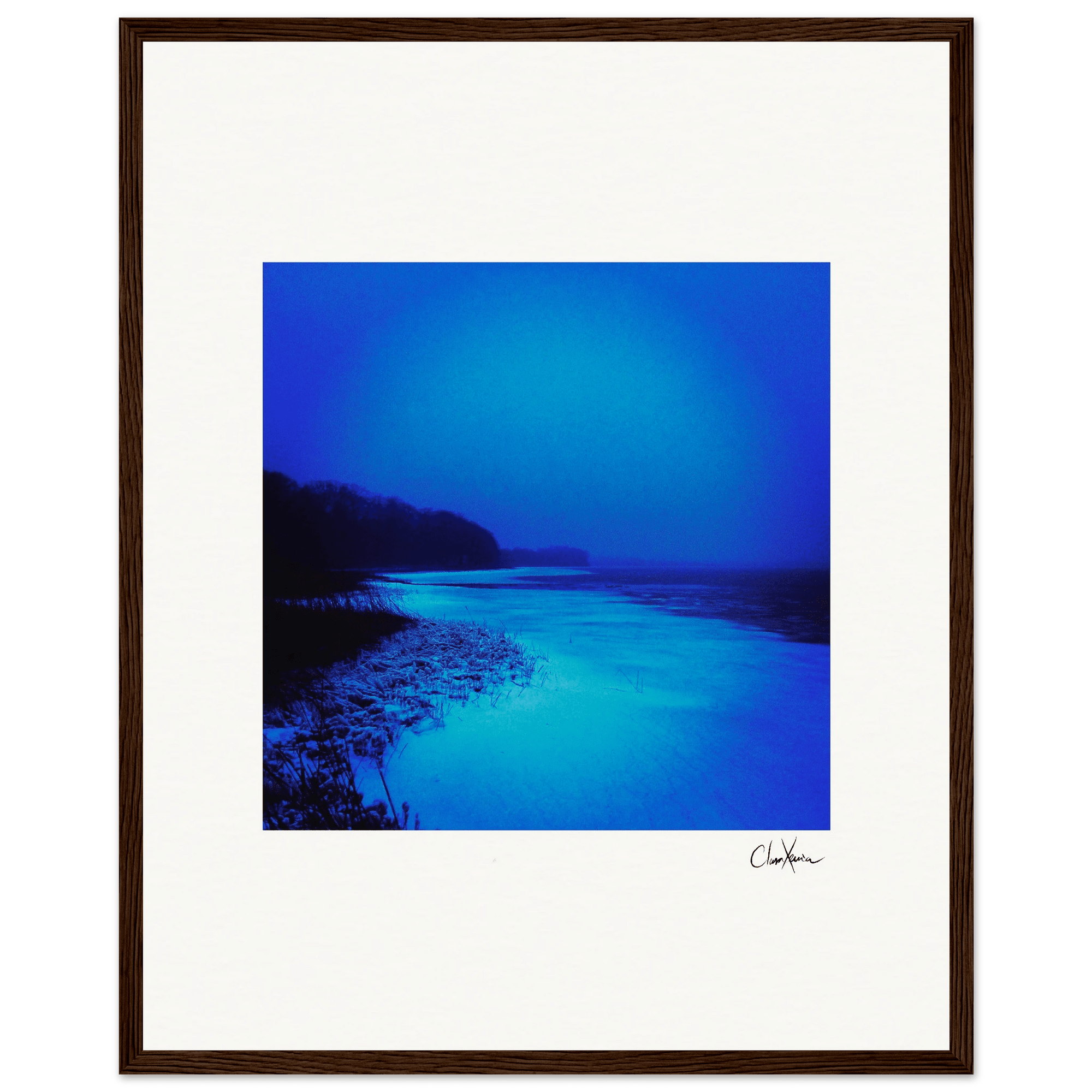 Nocturne Velvet Framed print 40x50 cm / 16x20″ Dark wood frame 31