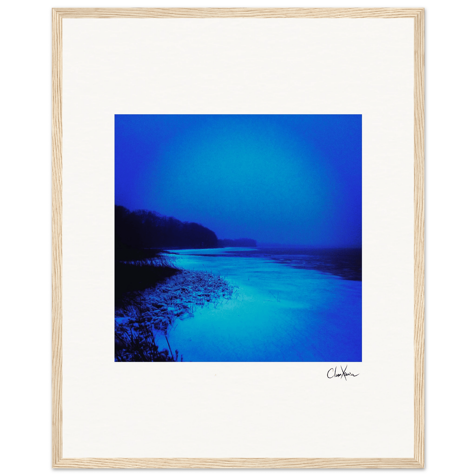 Nocturne Velvet Framed print 40x50 cm / 16x20″ Wood frame 19