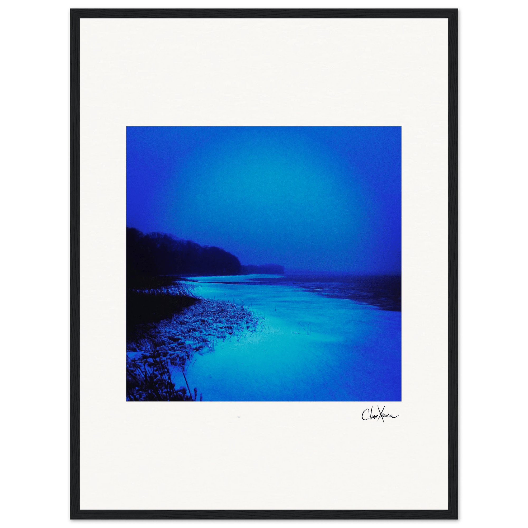 Nocturne Velvet Framed print 45x60 cm / 18x24″ Black frame 38