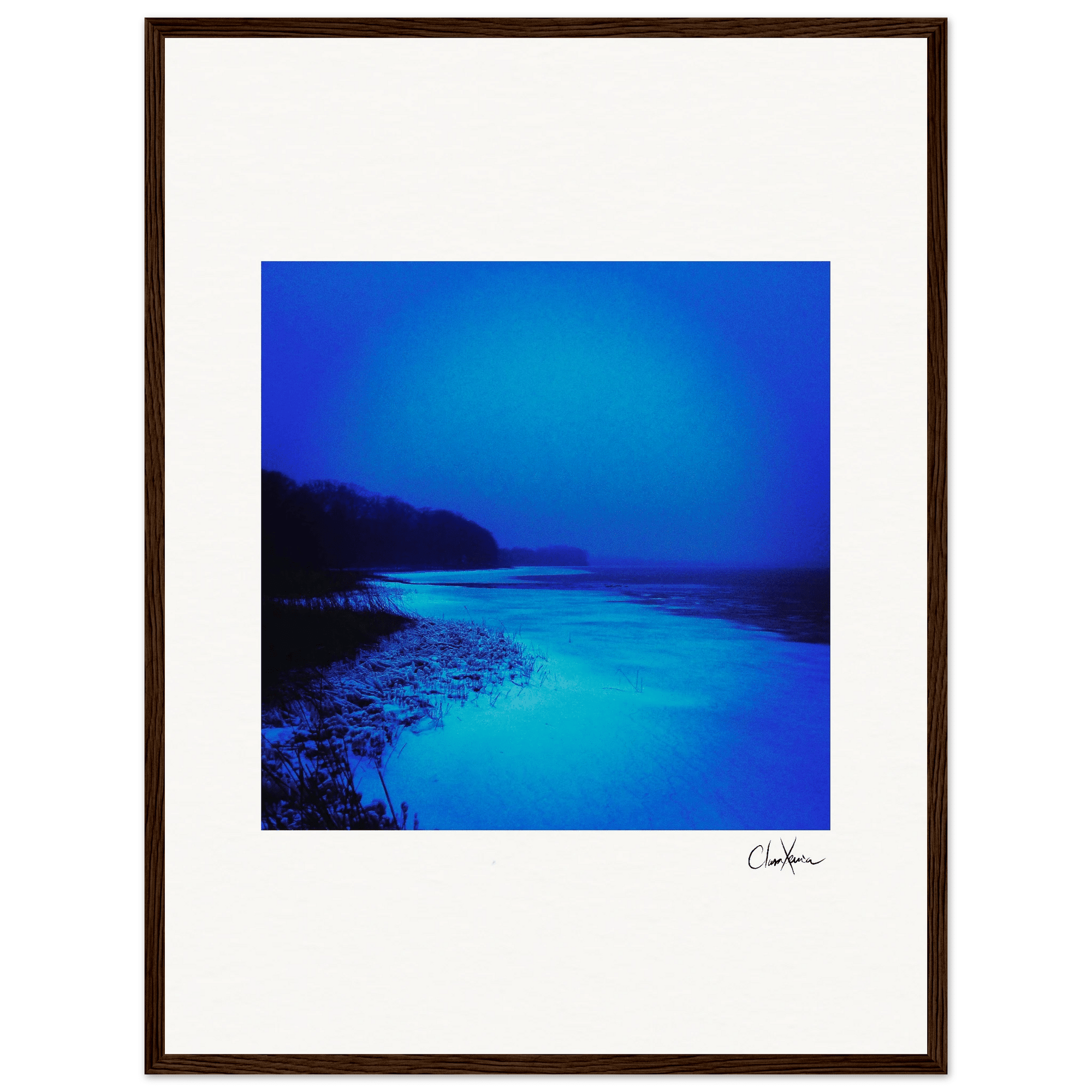 Nocturne Velvet Framed print 45x60 cm / 18x24″ Dark wood frame 30