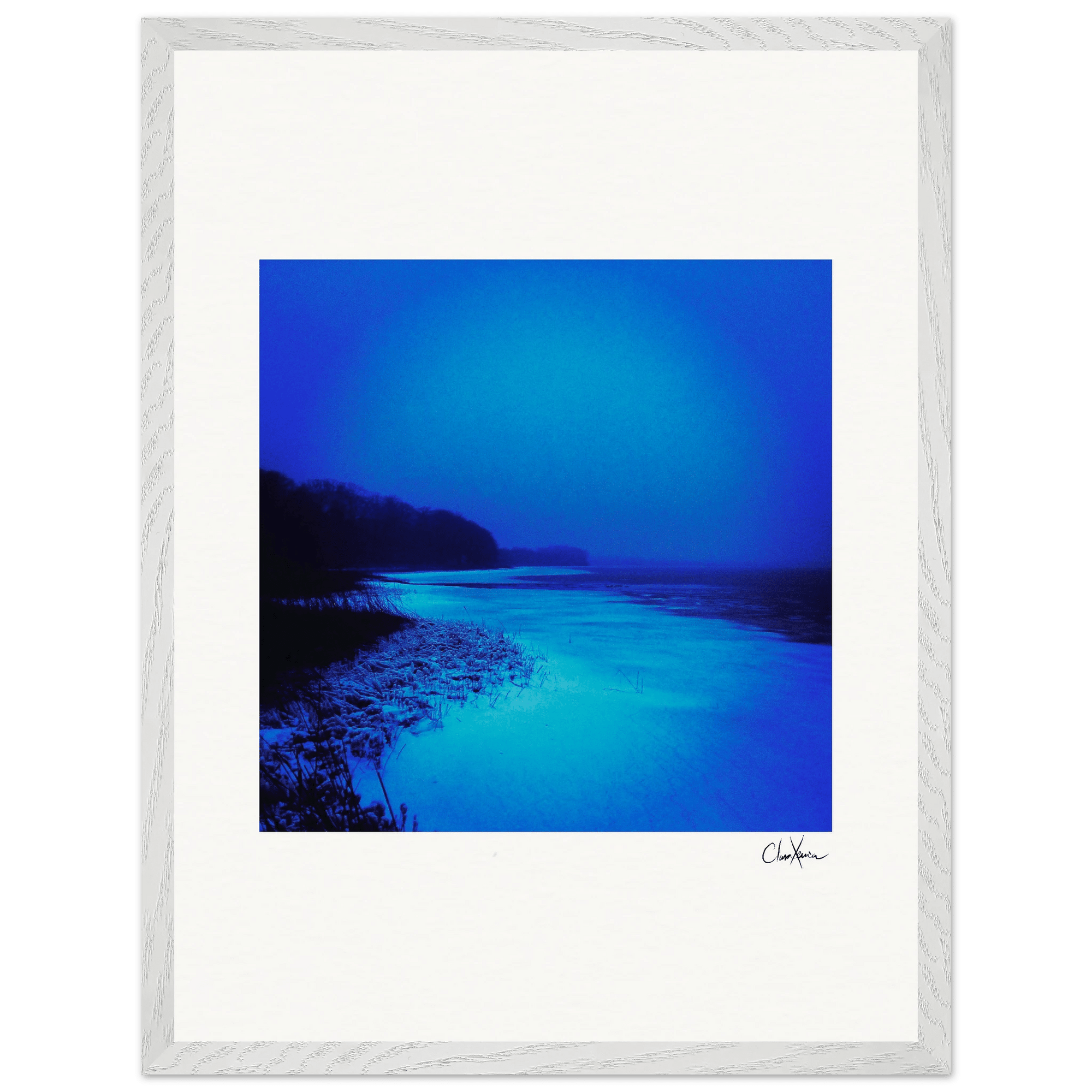 Nocturne Velvet Framed print 45x60 cm / 18x24″ White frame 9