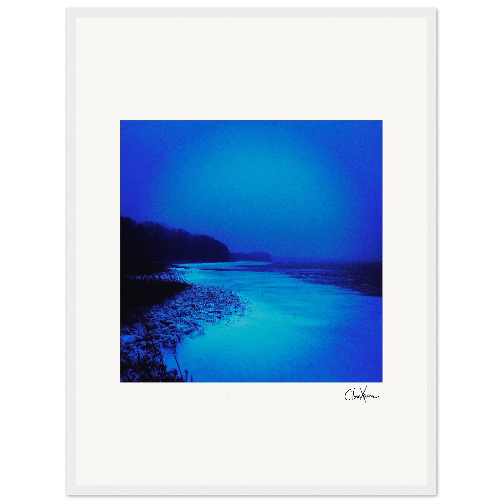 Nocturne Velvet Framed print 45x60 cm / 18x24″ White frame 8