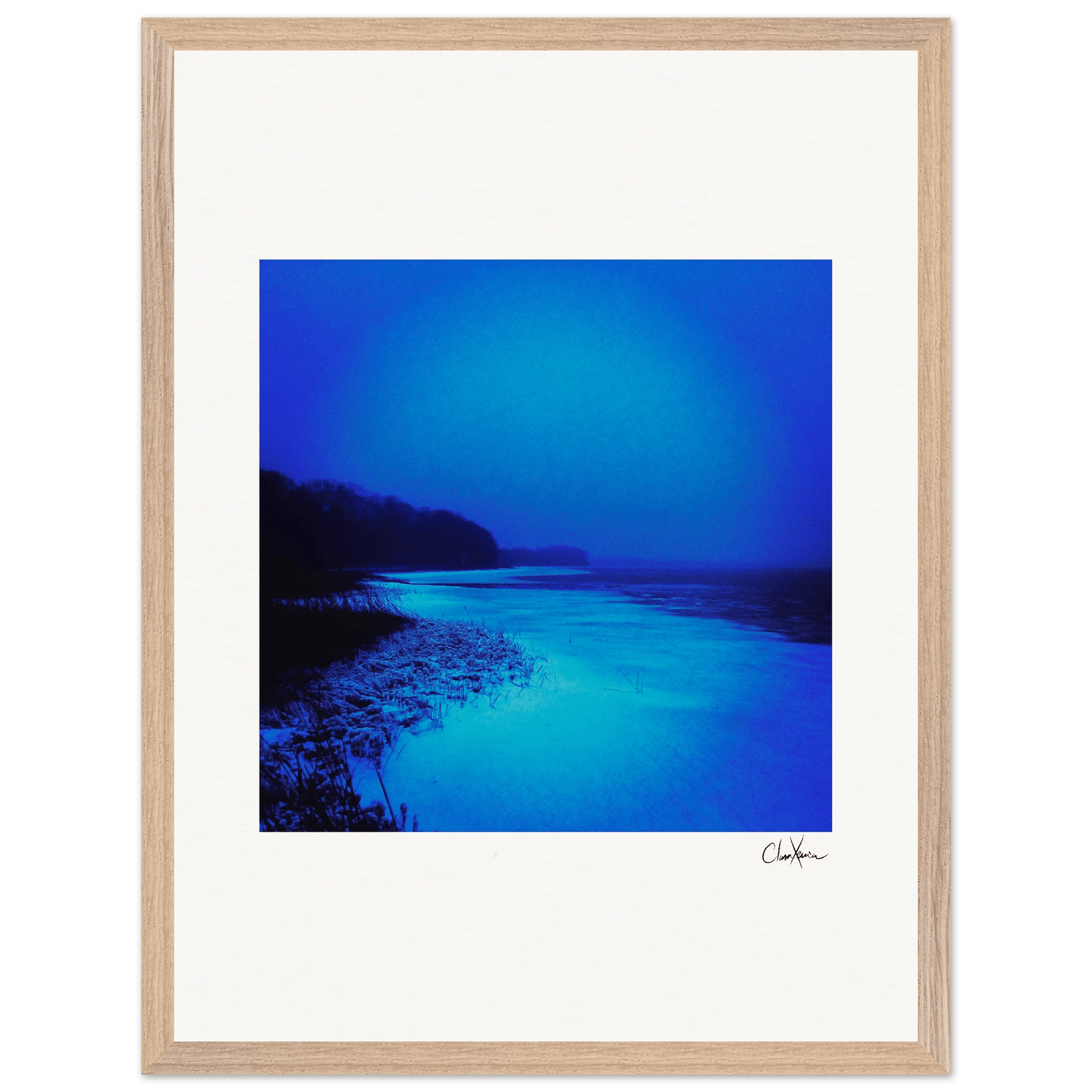 Nocturne Velvet Framed print 45x60 cm / 18x24″ Wood frame 24