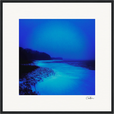 Nocturne Velvet Framed print 50x50 cm / 20x20″ Black frame 36