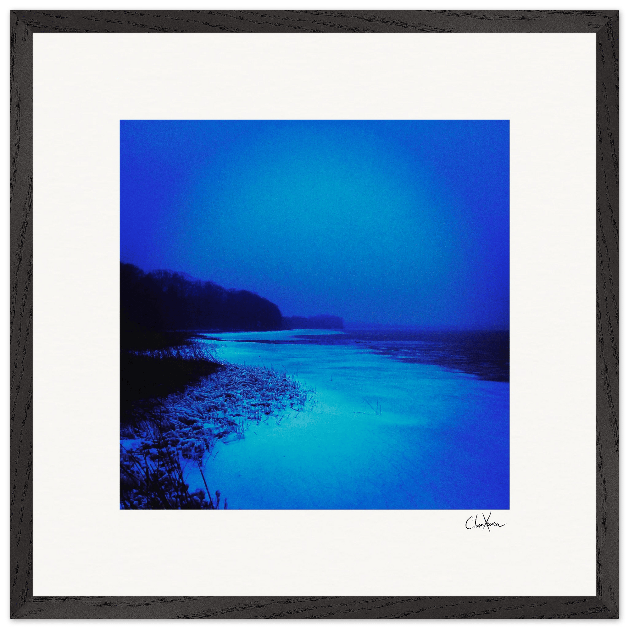 Nocturne Velvet Framed print 50x50 cm / 20x20″ Black frame 35