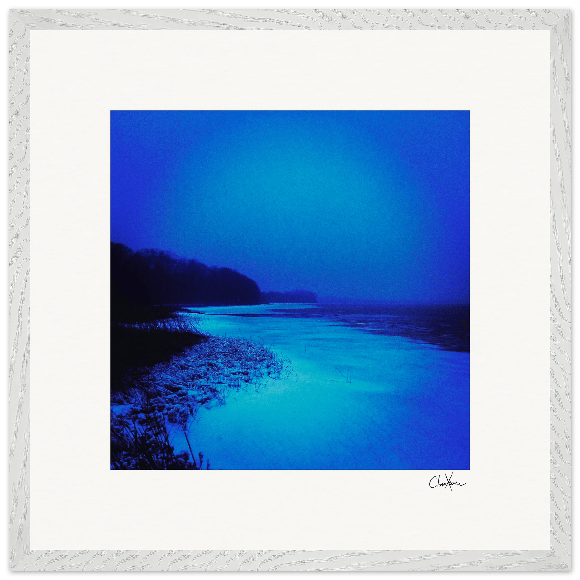 Nocturne Velvet Framed print 50x50 cm / 20x20″ White frame 8