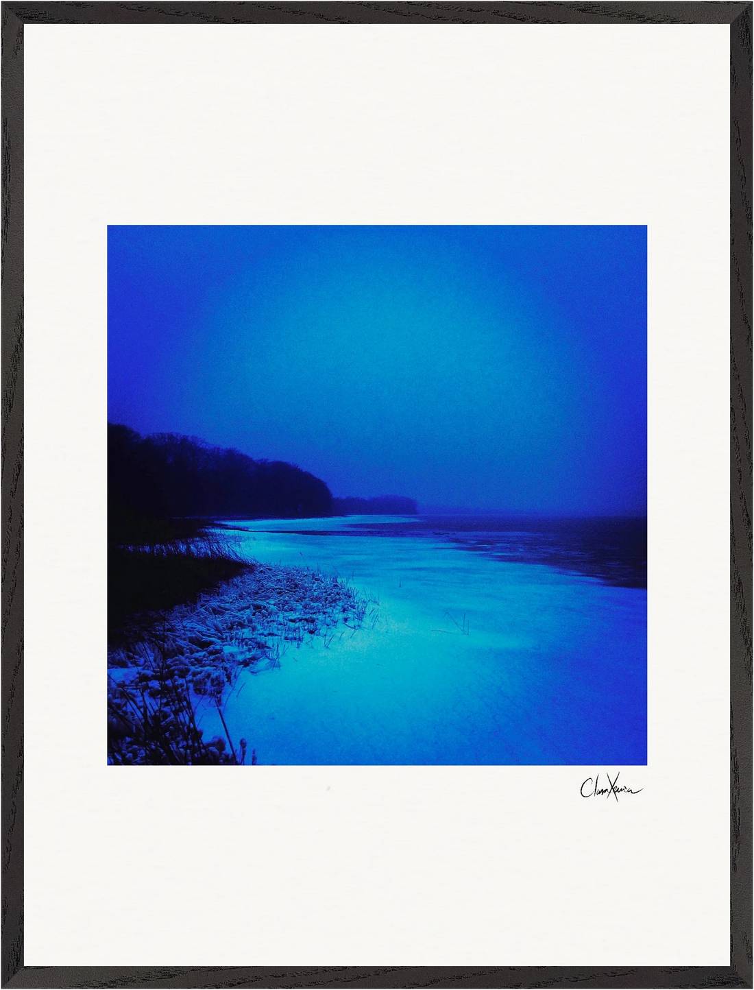 Nocturne Velvet, fine art photography by ClaraXenia. Framed print 60x80 cm / 24x32″ Black frame 41