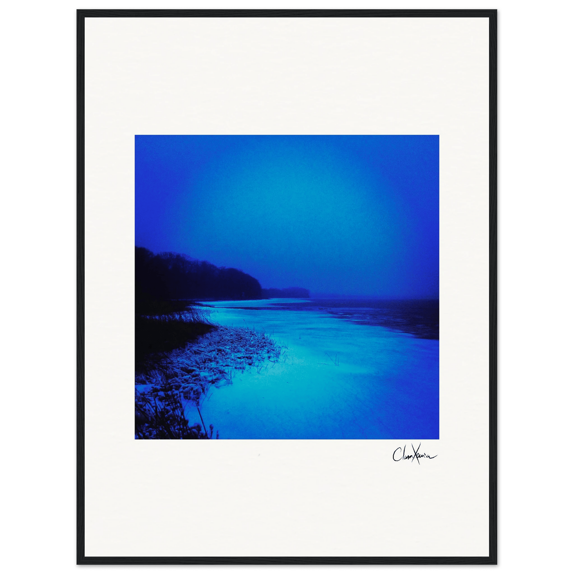 Nocturne Velvet Framed print 60x80 cm / 24x32″ Black frame 46