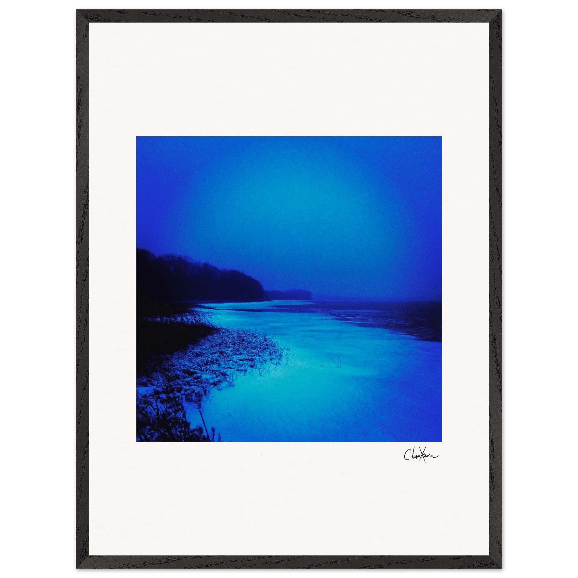 Nocturne Velvet Framed print 60x80 cm / 24x32″ Black frame 41